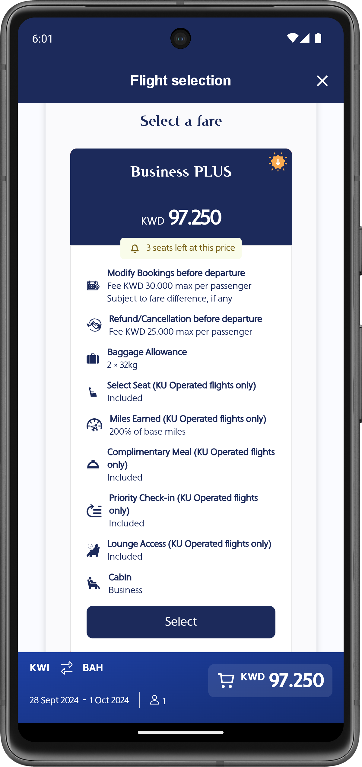 Kuwait Airways screenshot 7