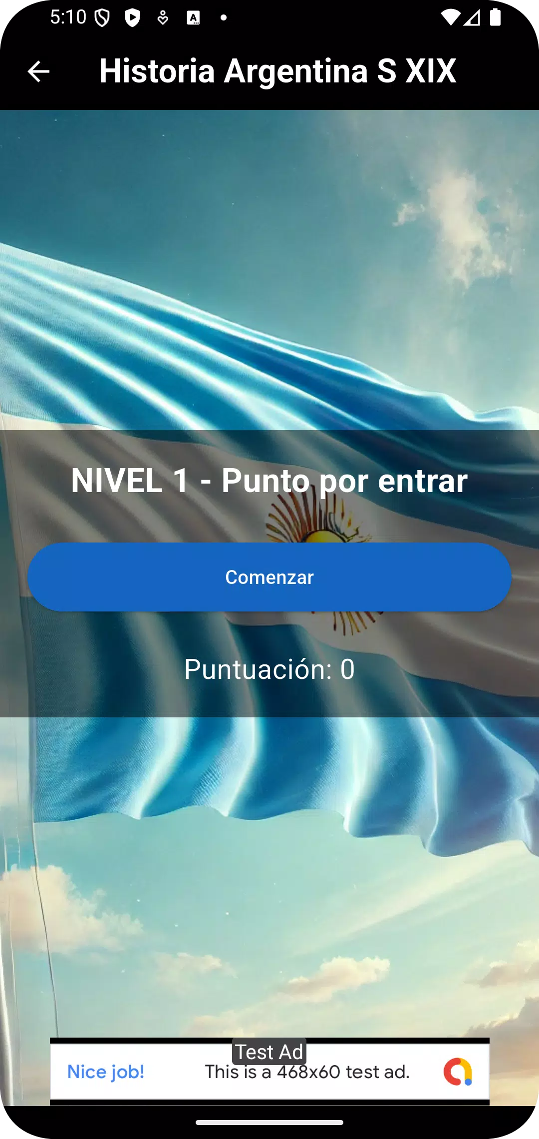 Quiz de historia Argentina screenshot 1