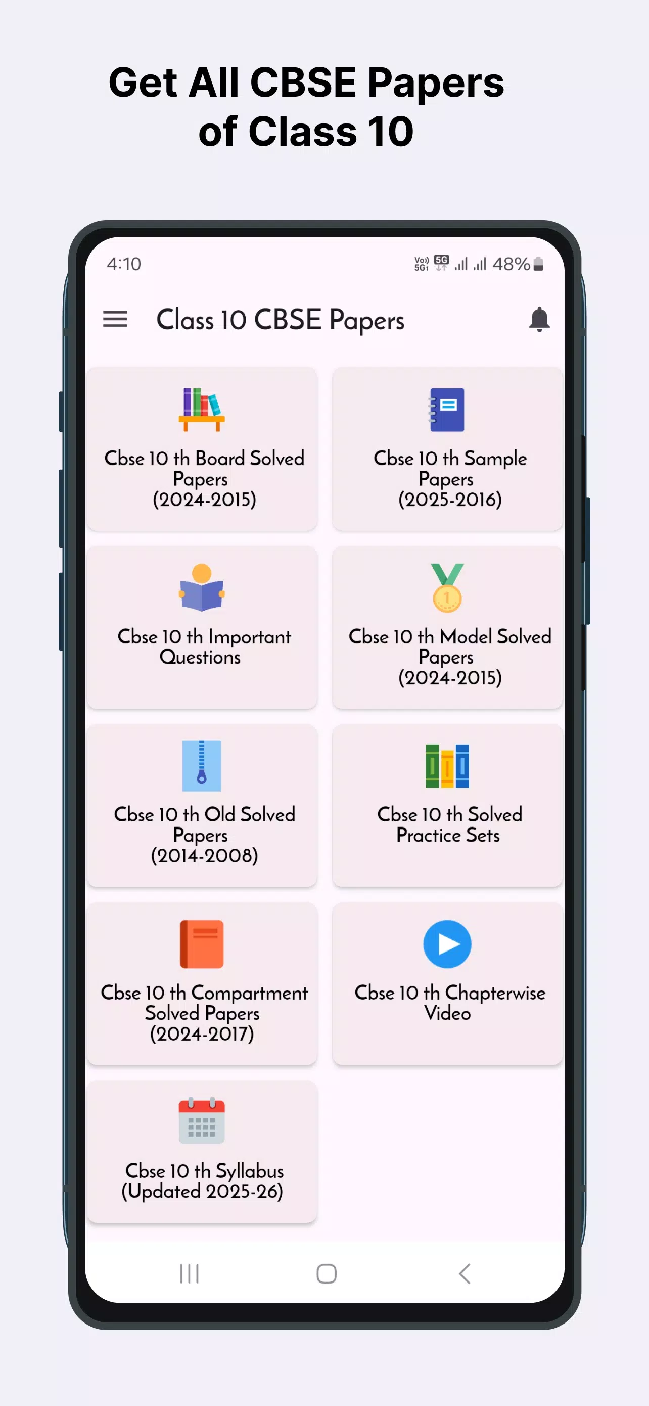 Class 10 CBSE Papers screenshot 1