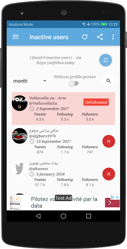 Unfollow Today screenshot 1