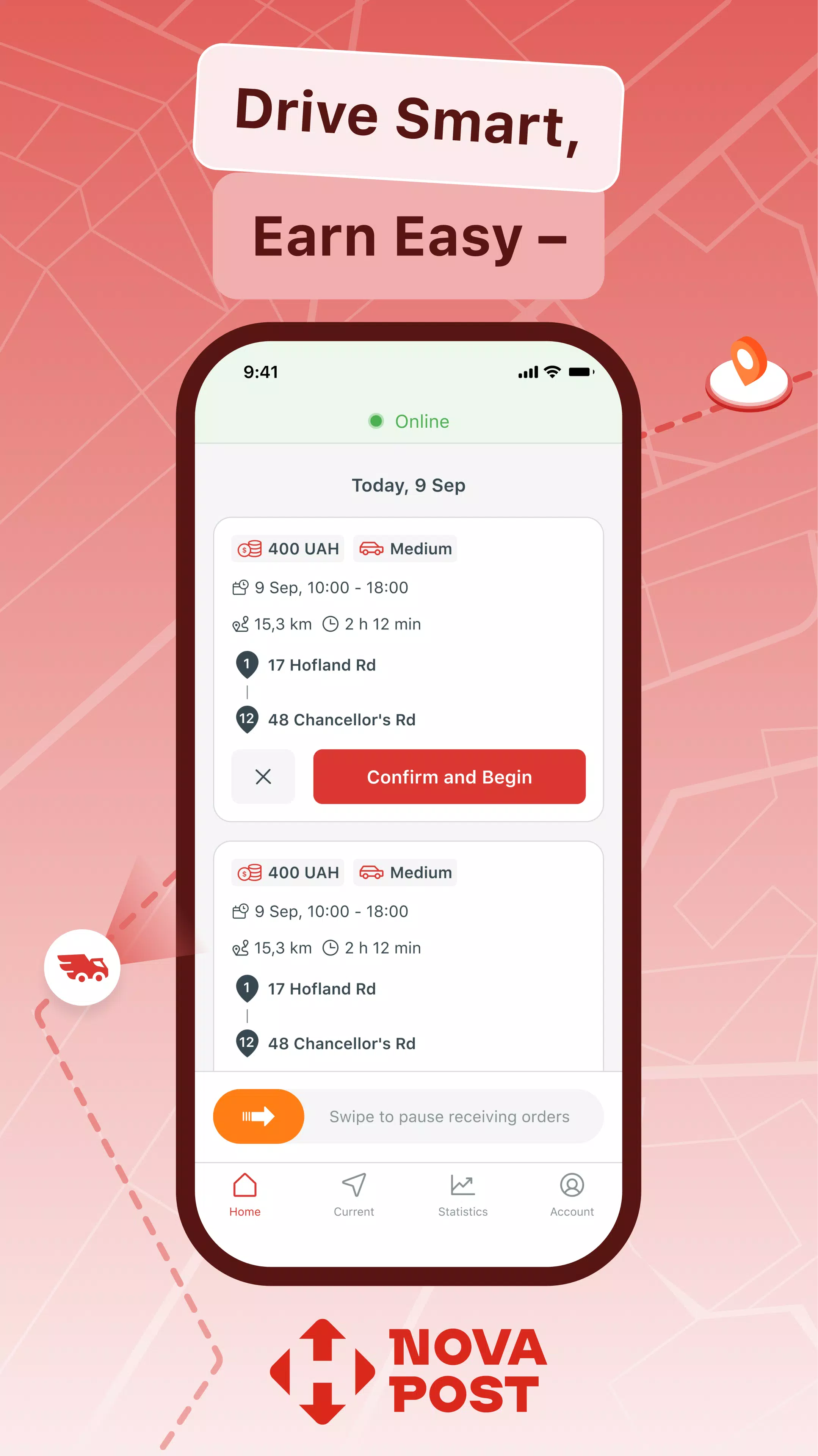 NovaPost Driver screenshot 1