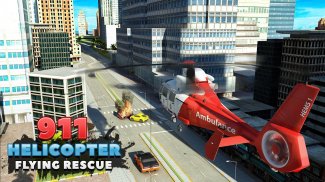 911 Helicopter Flying Rescue City Simulator screenshot 2