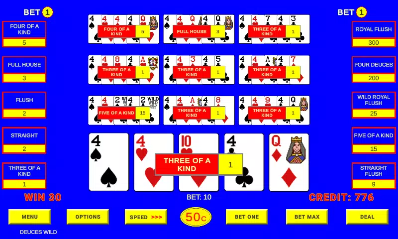 Video Poker Multi Hand Classic screenshot 1