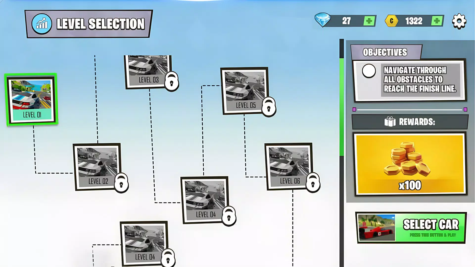 PolyCars: City Racing Car Game screenshot 4