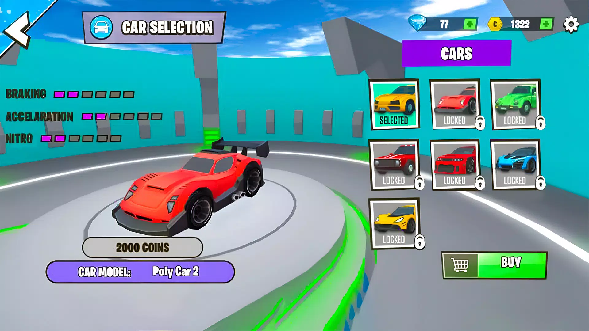 PolyCars: City Racing Car Game screenshot 5