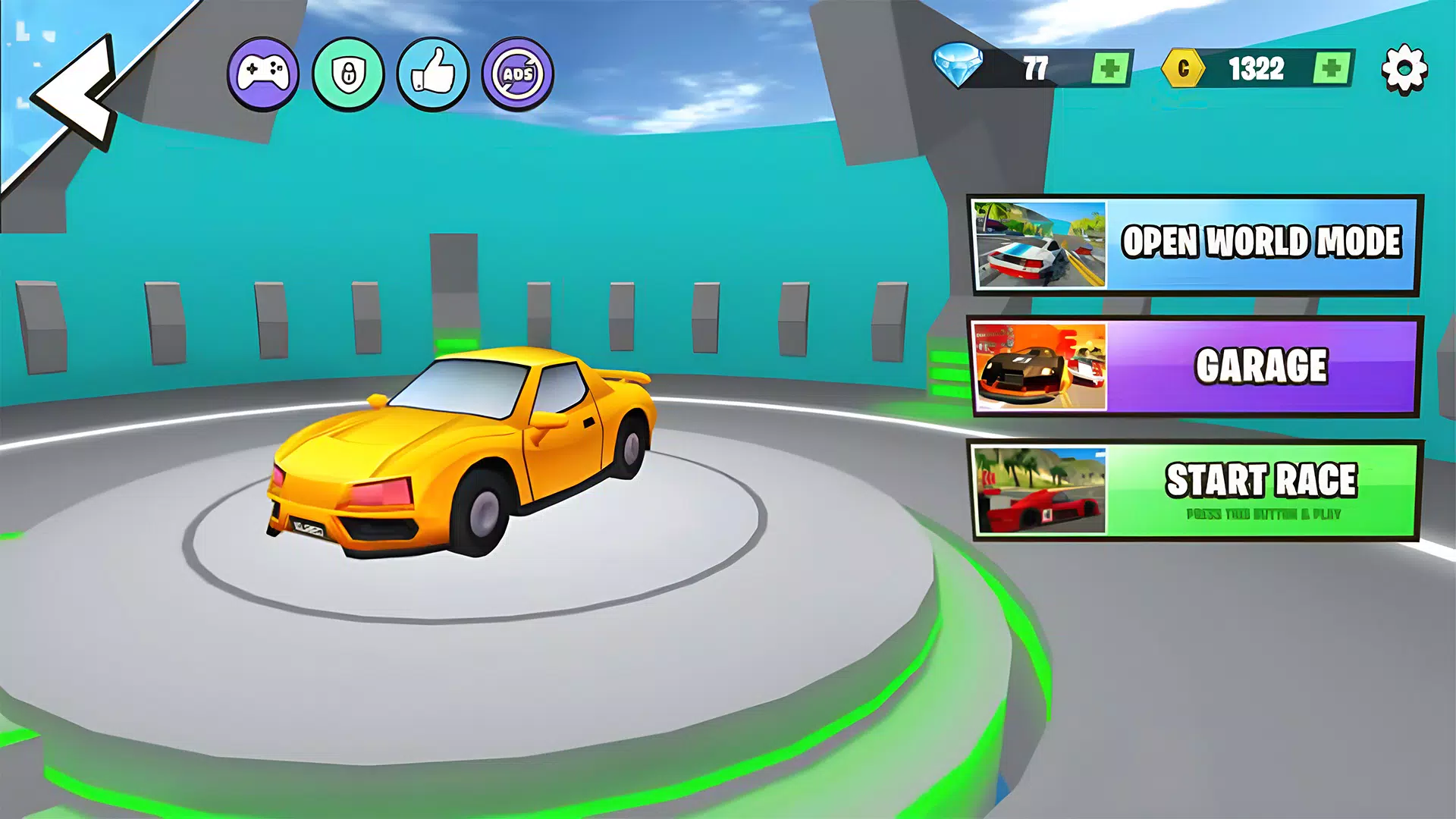 PolyCars: City Racing Car Game screenshot 1