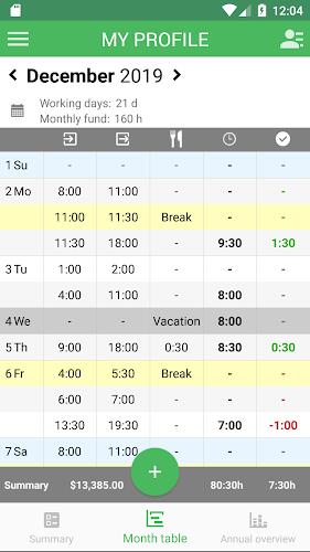 Working Timer - Timesheet screenshot 2
