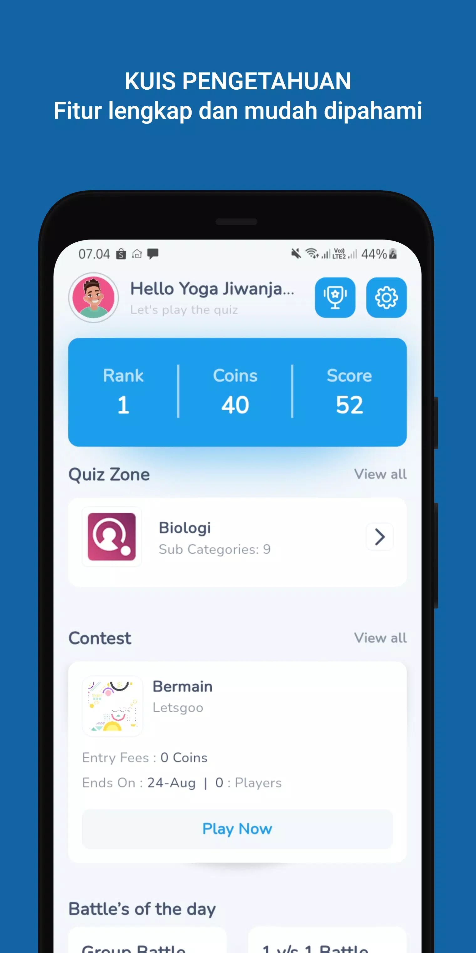 QuizIQ screenshot 1