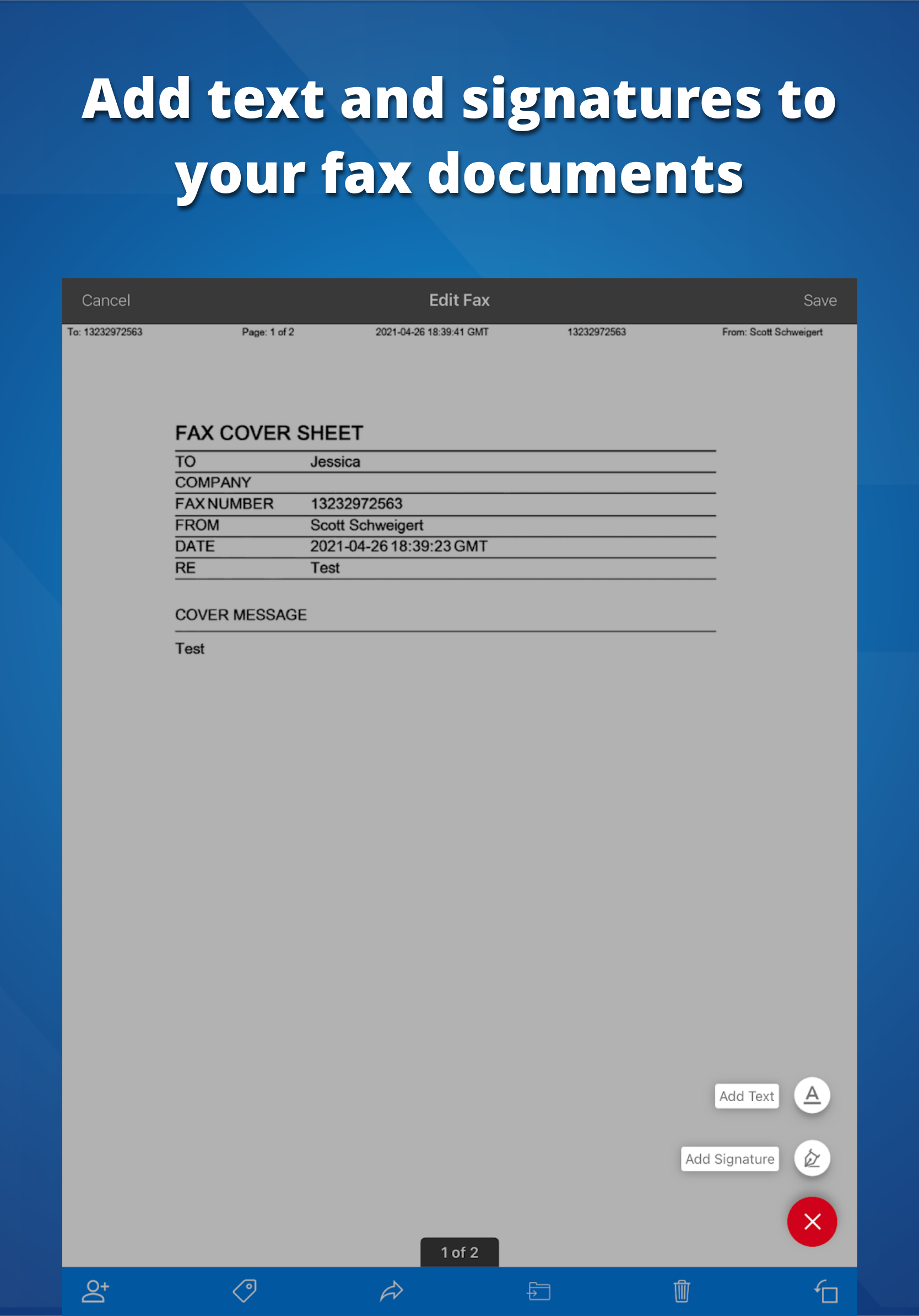 eFax screenshot 8