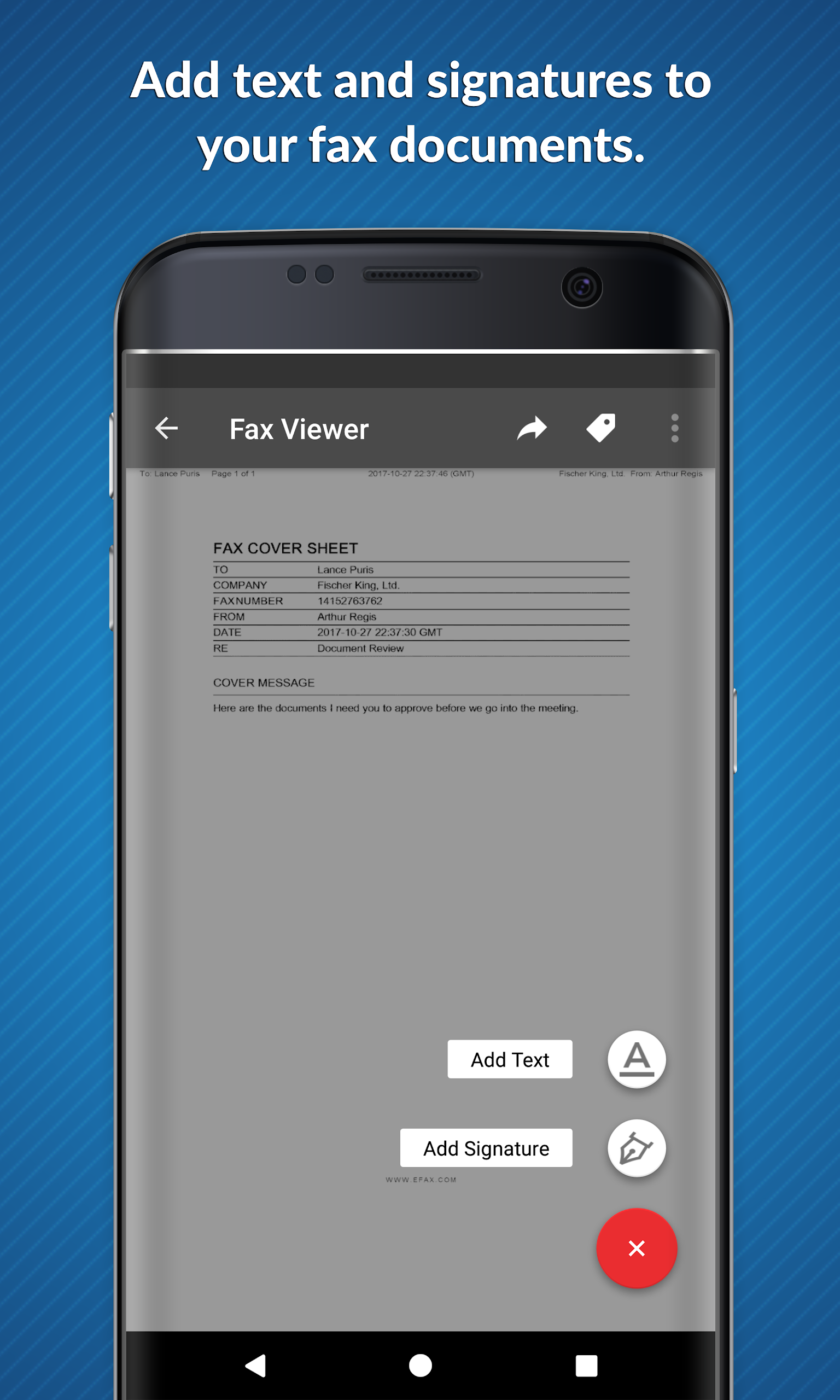 eFax screenshot 3