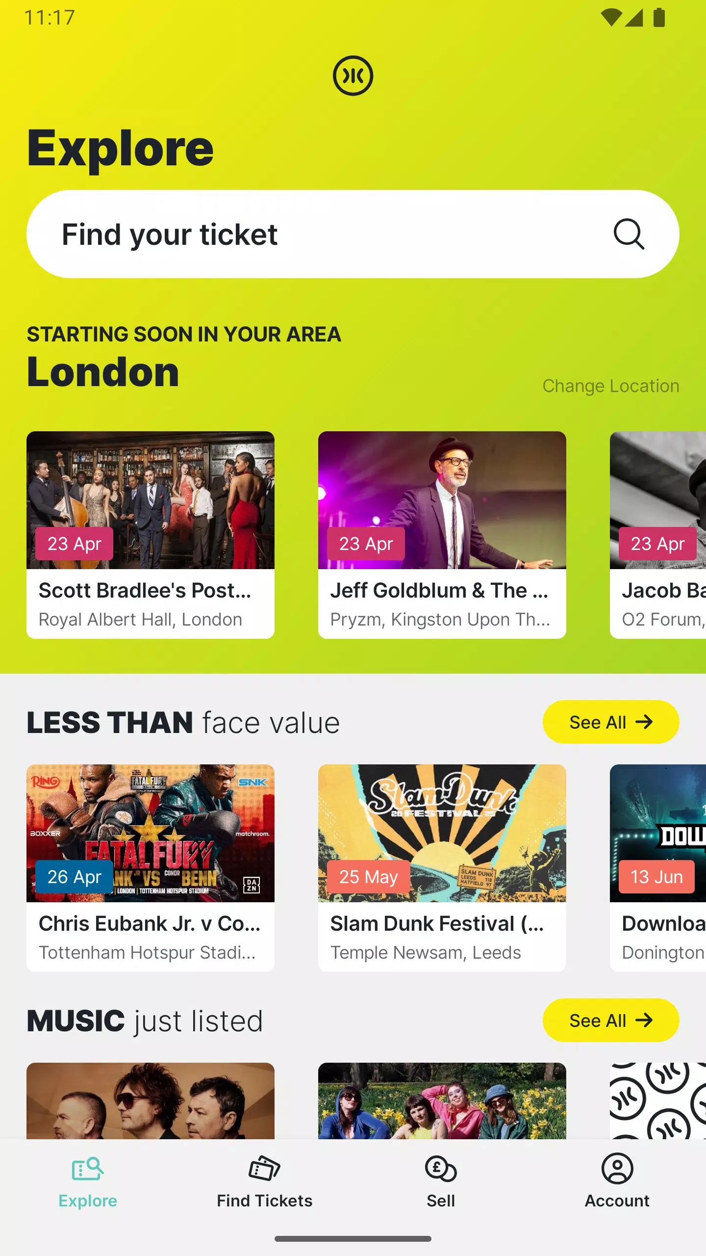 Twickets screenshot 1