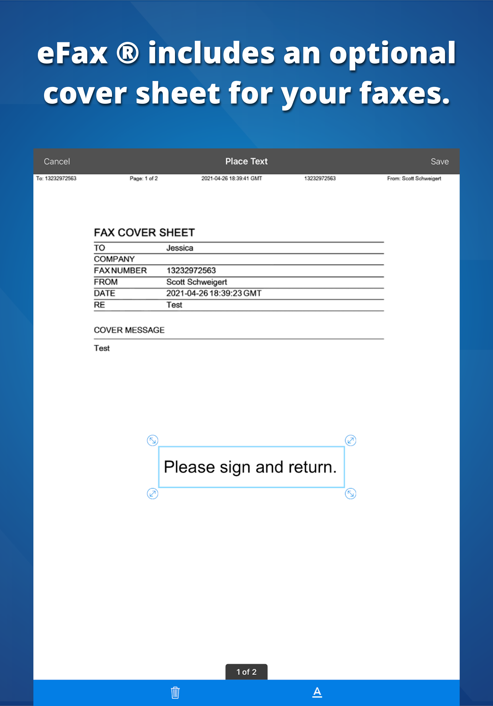 eFax screenshot 7