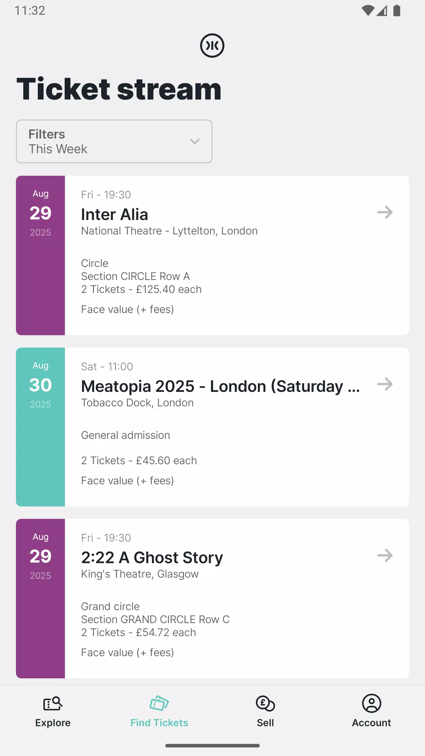 Twickets screenshot 3