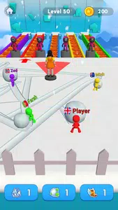 Snowball Race 3D: Ice Bridge screenshot 1