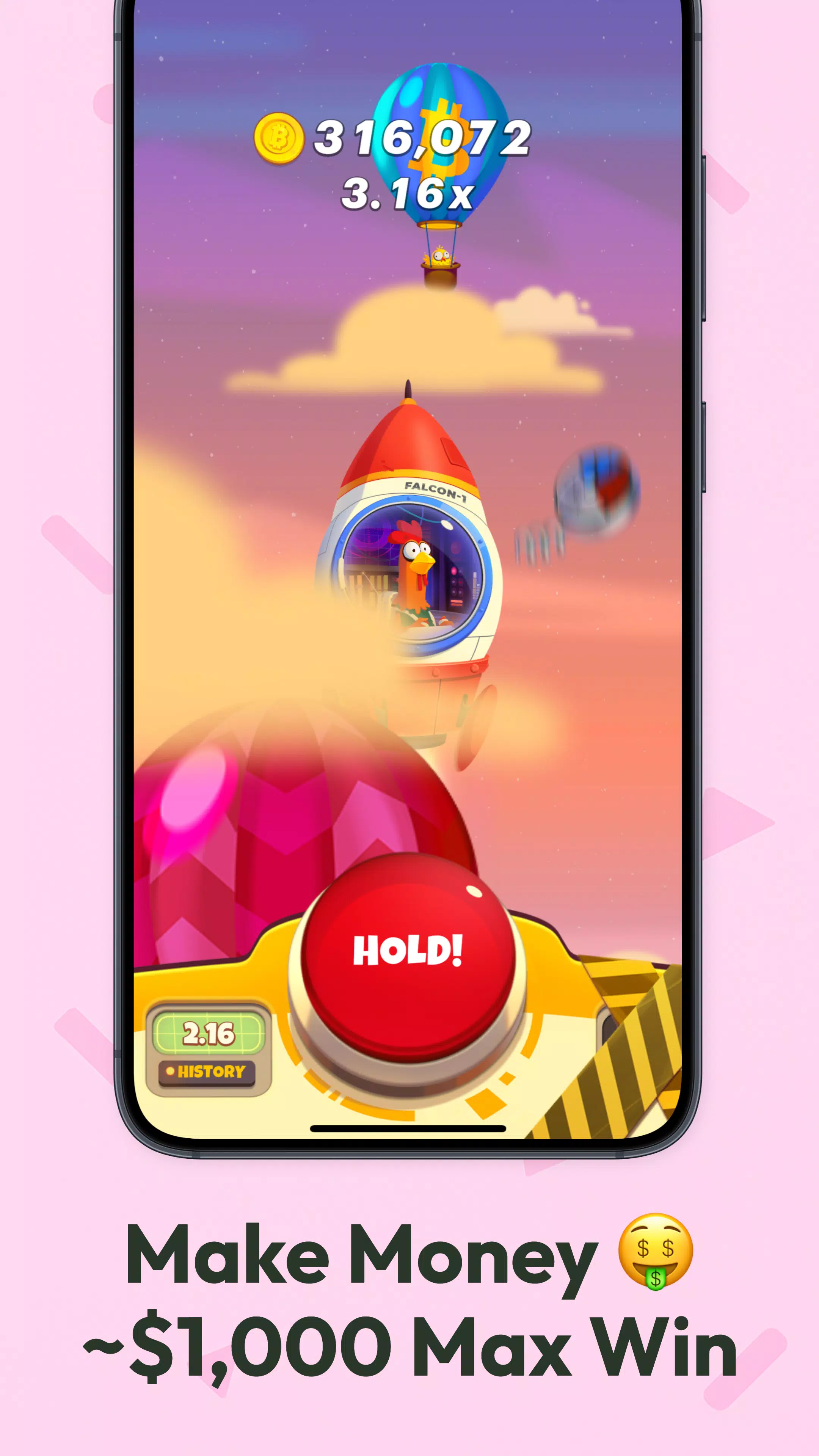 Chicken or Crash Earn Bitcoin screenshot 3