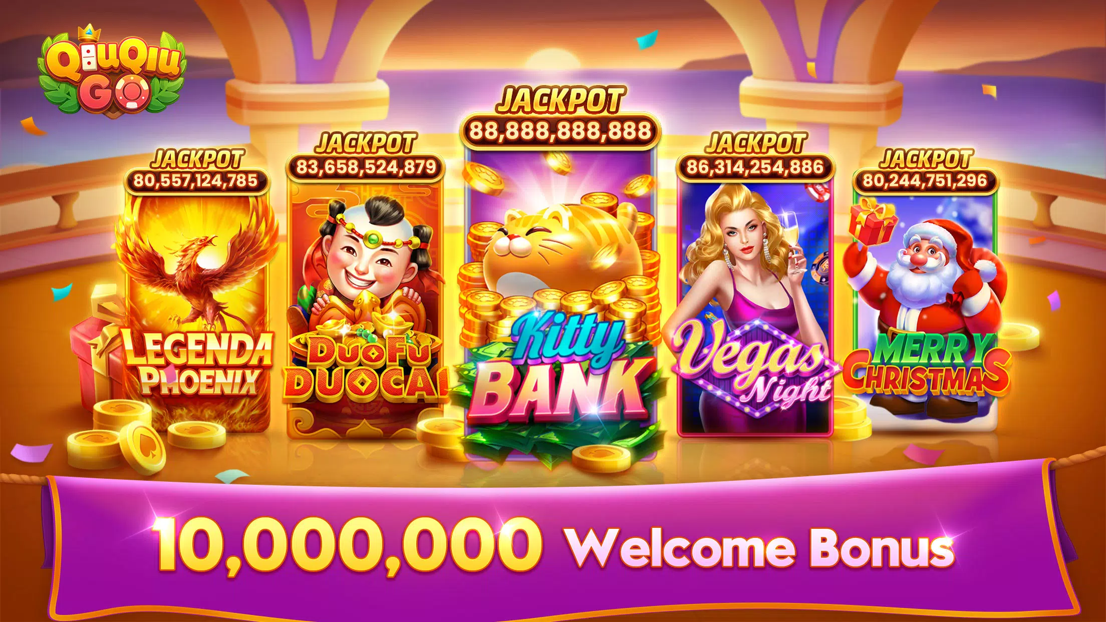 QiuQiu Go Domino Game & Slots screenshot 1