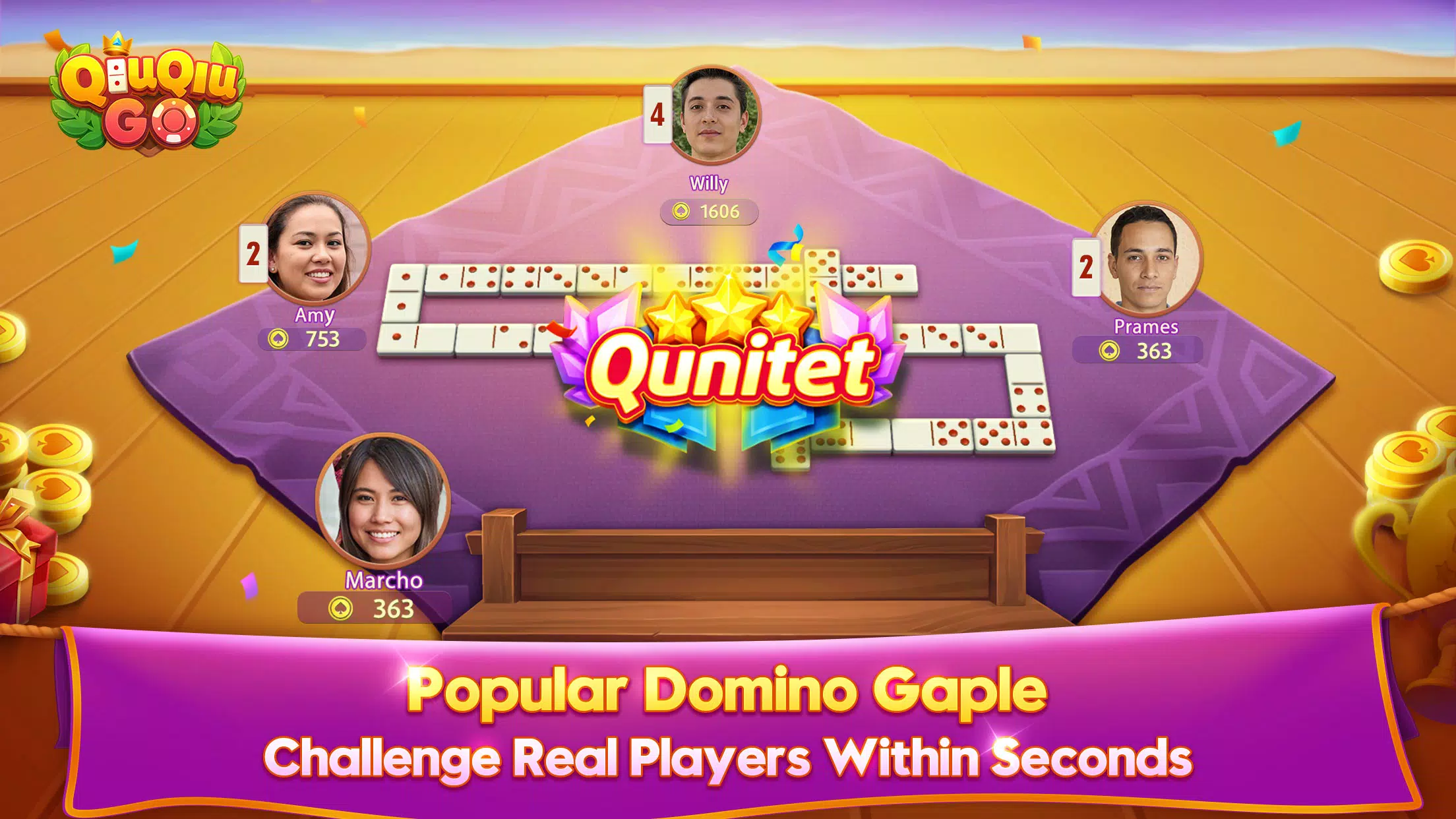 QiuQiu Go Domino Game & Slots screenshot 2
