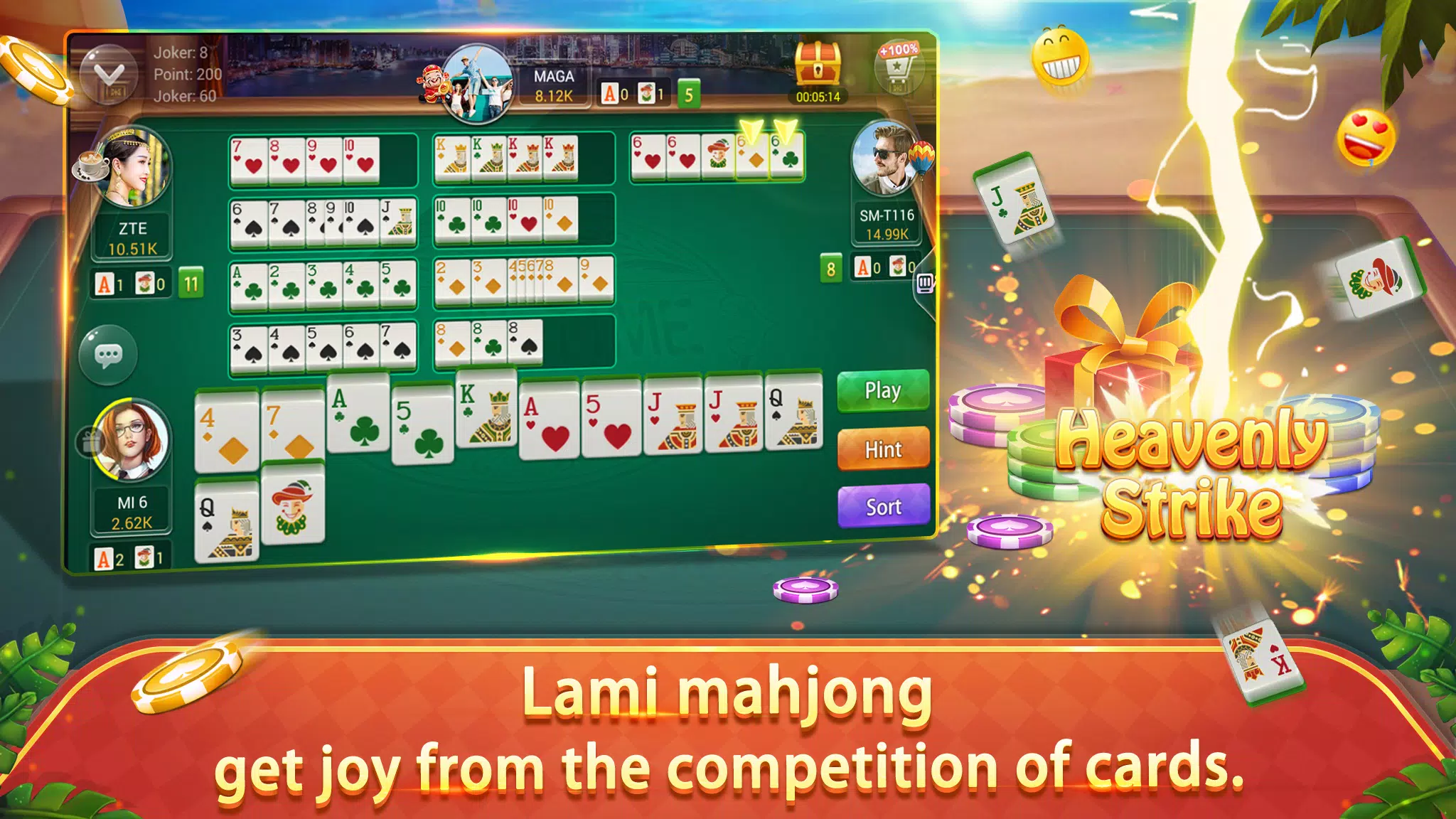 Gin Rummy Lami mahjong Texas screenshot 1