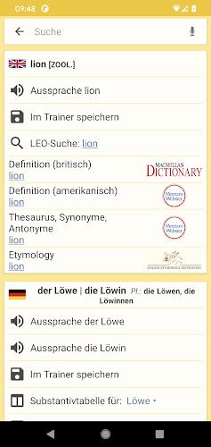 LEO dictionary screenshot 4