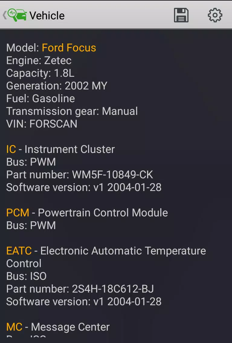 FORScan Lite screenshot 2