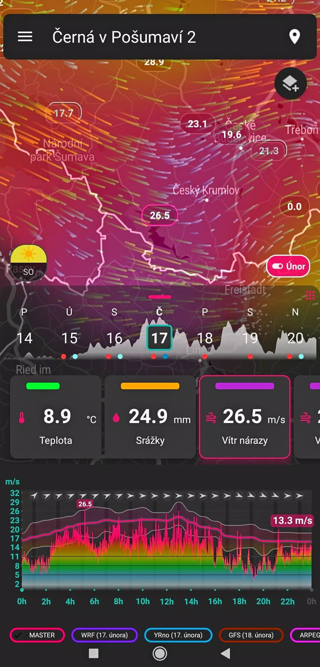 Počasí Meteo screenshot 4