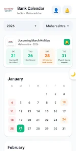 Bank Holiday Calendar screenshot 2