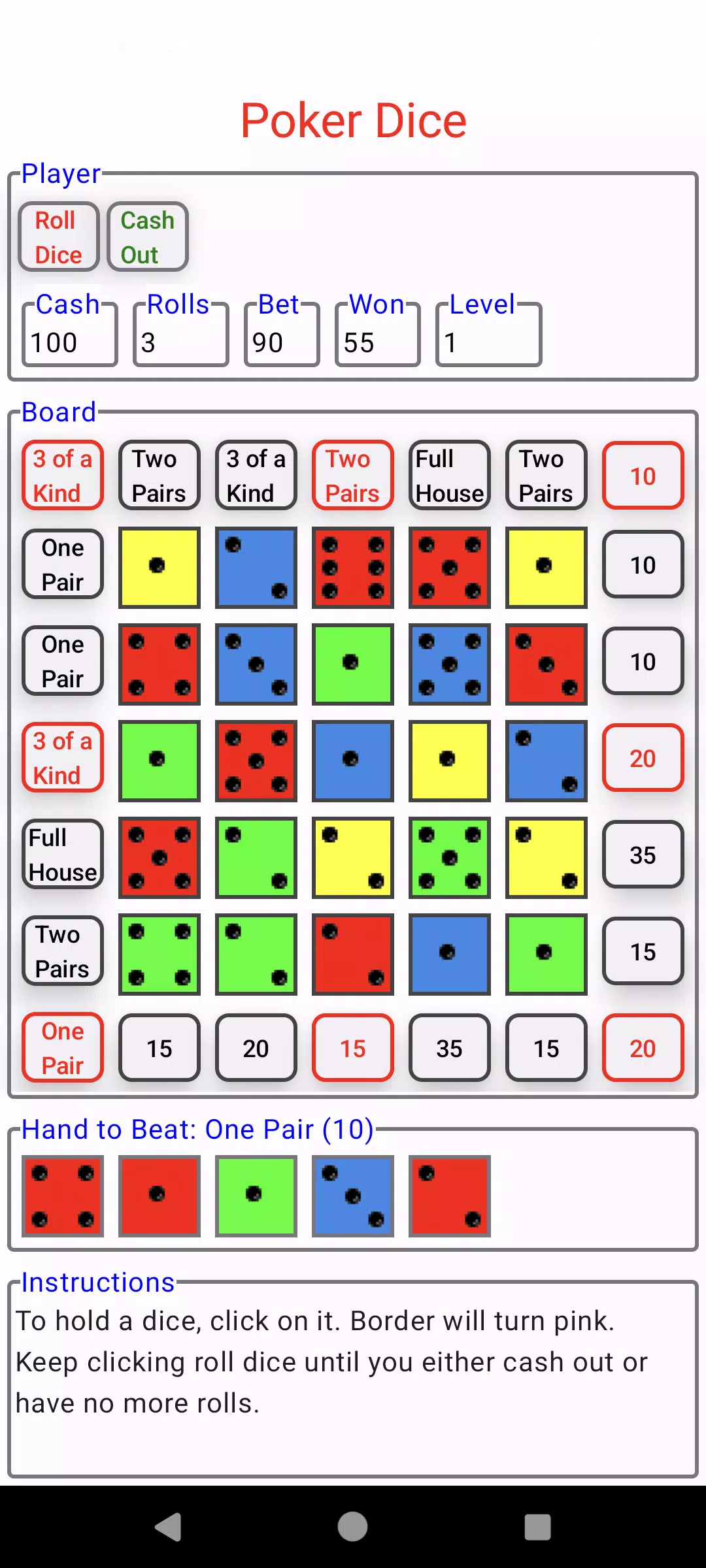 Poker Dice screenshot 3