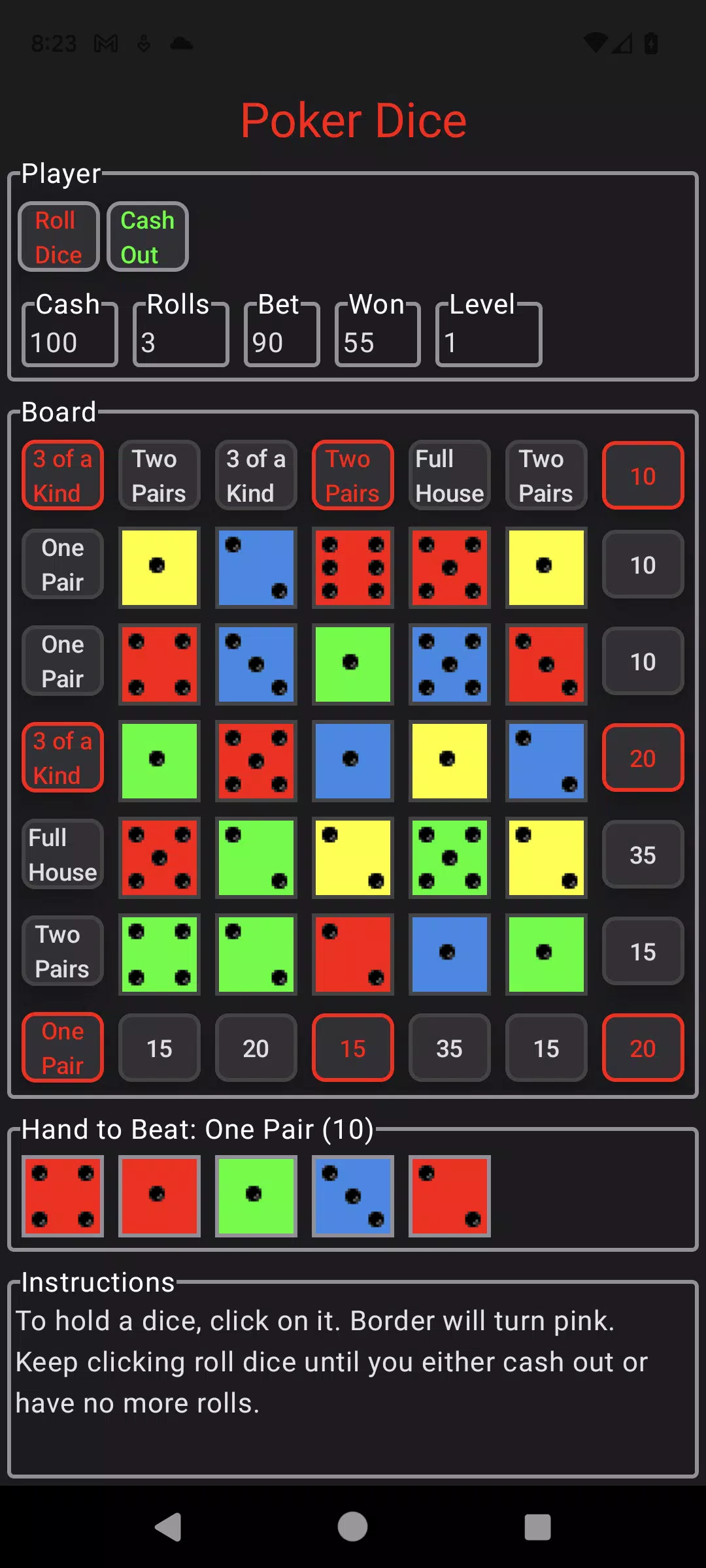 Poker Dice screenshot 4