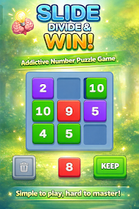 Slide & Divide: Math Puzzle screenshot 1