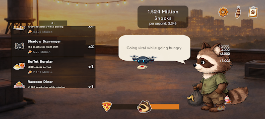Hungry Raccoon Clicker: Idle screenshot 2