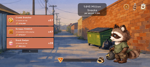 Hungry Raccoon Clicker: Idle screenshot 1