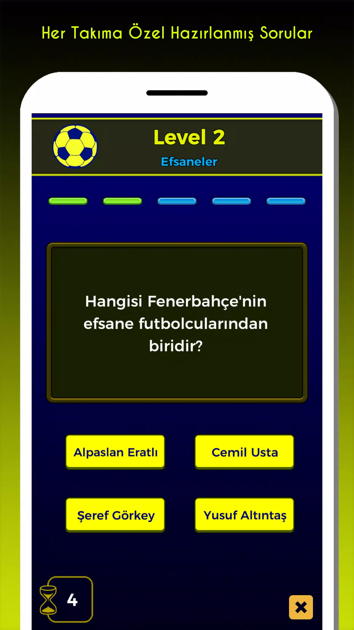 4 Büyük Futbol Bilgi Yarışması screenshot 3
