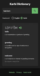 Karbi Dictionary screenshot 1