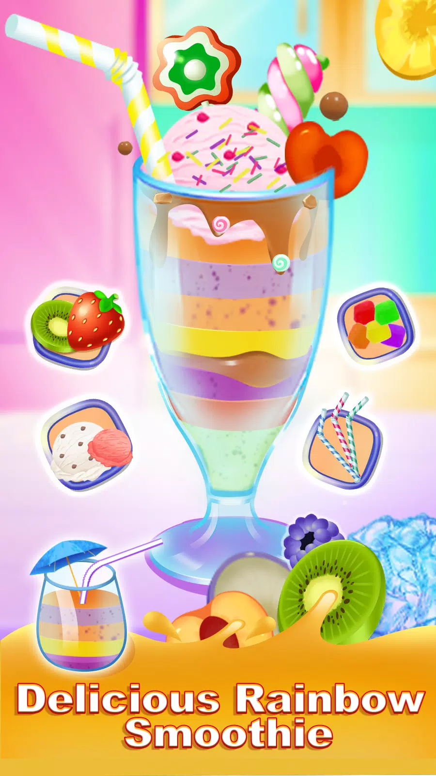 Ice slushy smoothie maker game screenshot 1