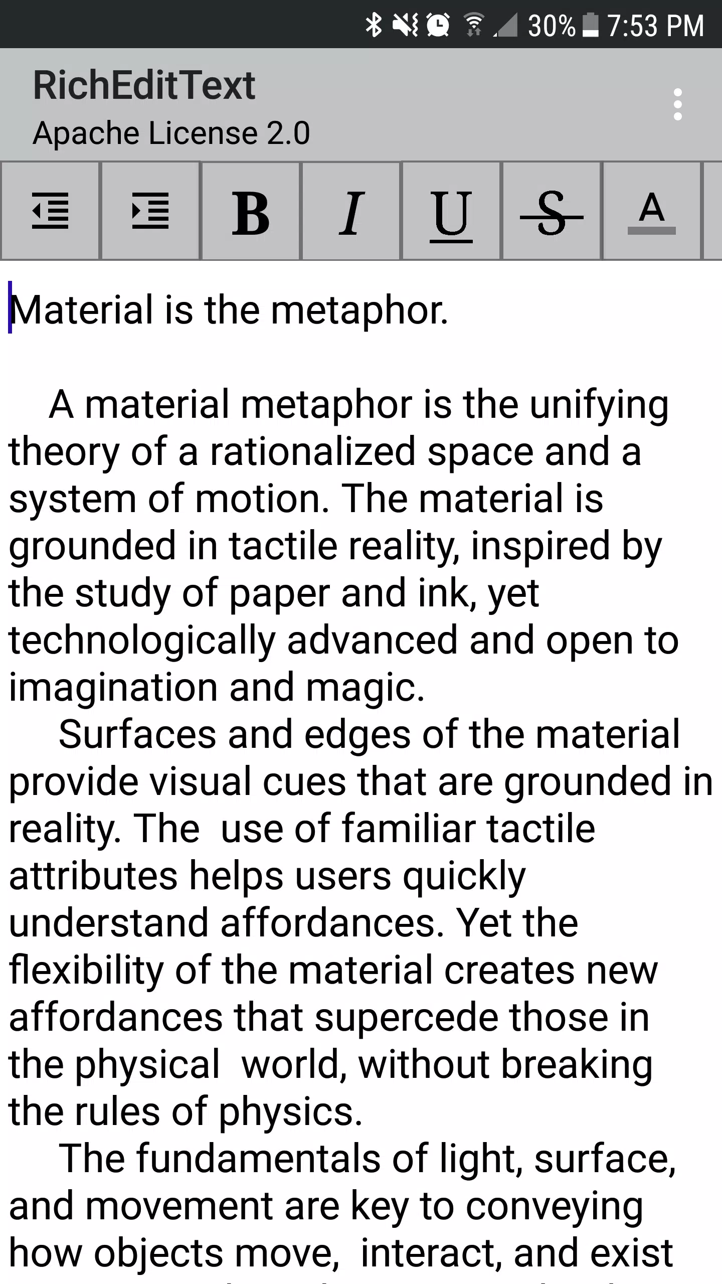 RichEditText screenshot 1