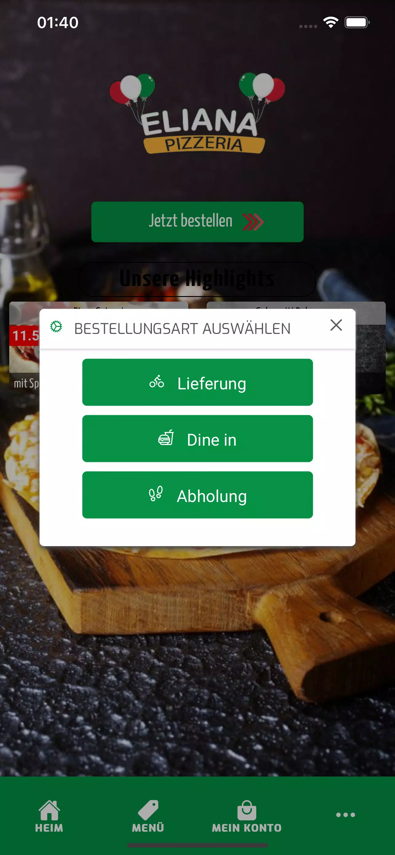 Eliana Pizzeria screenshot 2