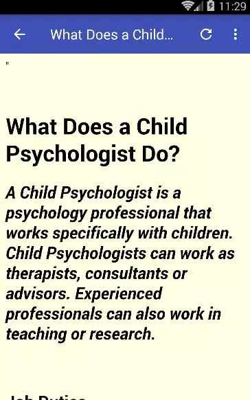 Child psychologist screenshot 1