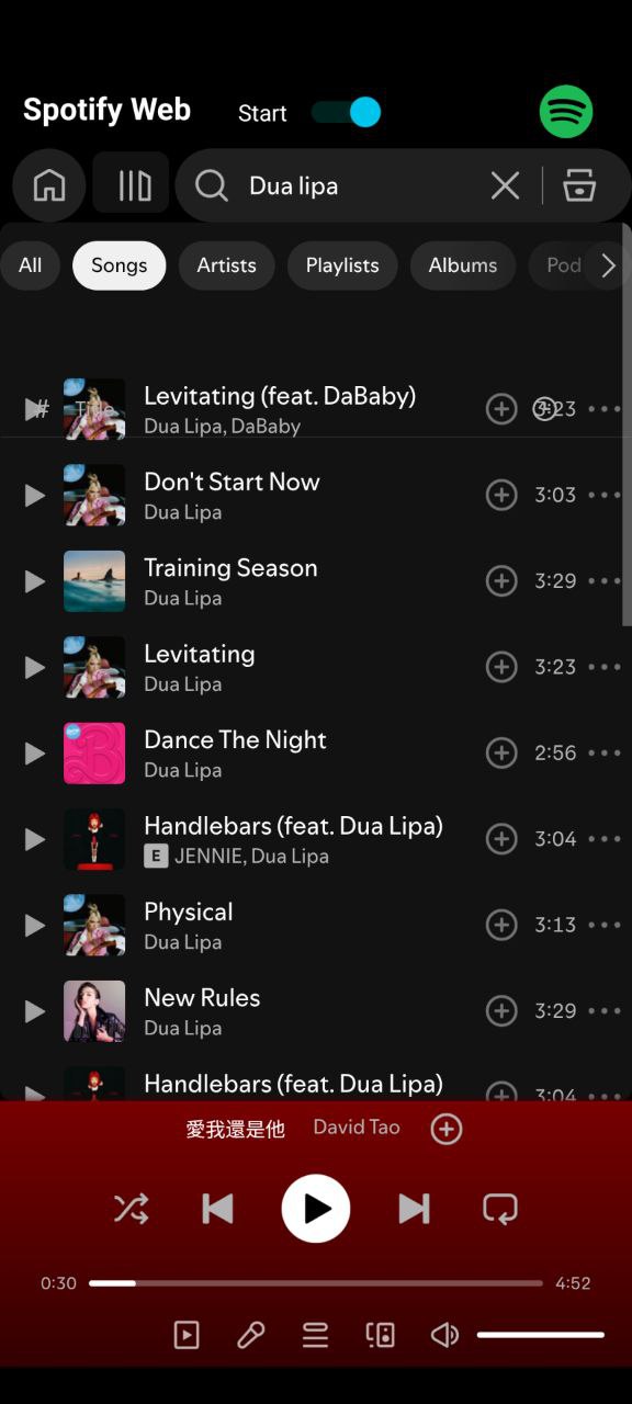 Spotify Web screenshot 4
