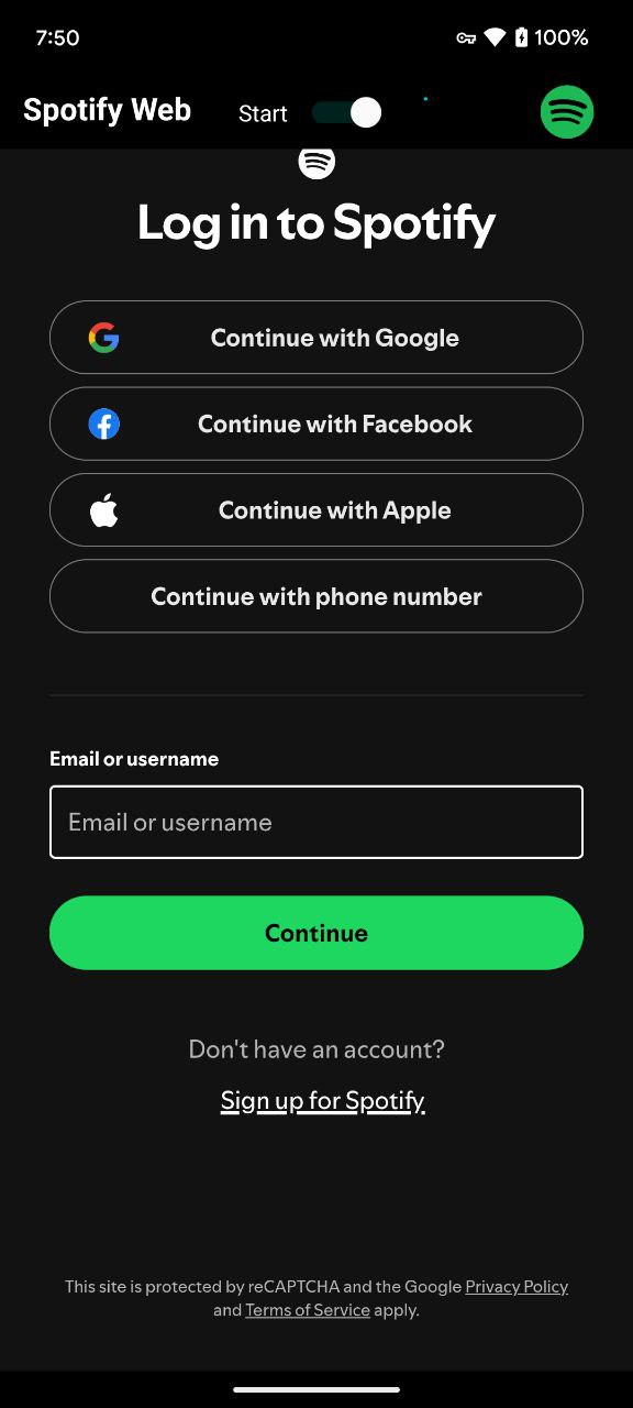 Spotify Web screenshot 2