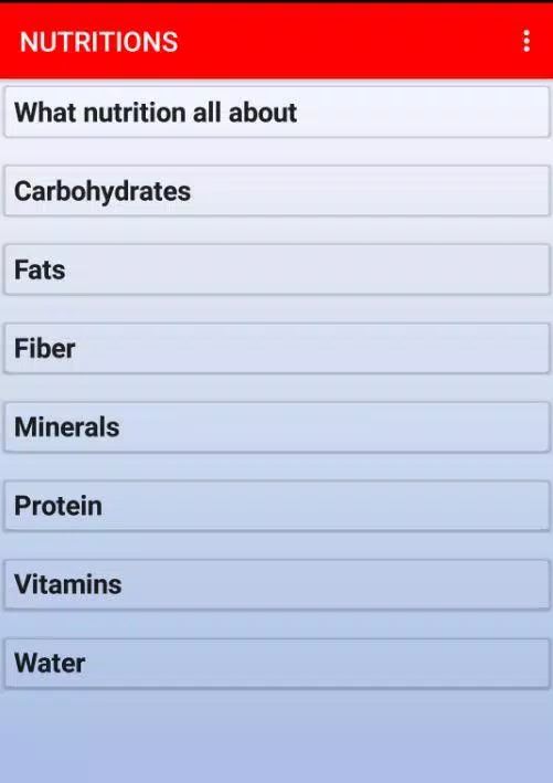 Nutrition and food screenshot 2
