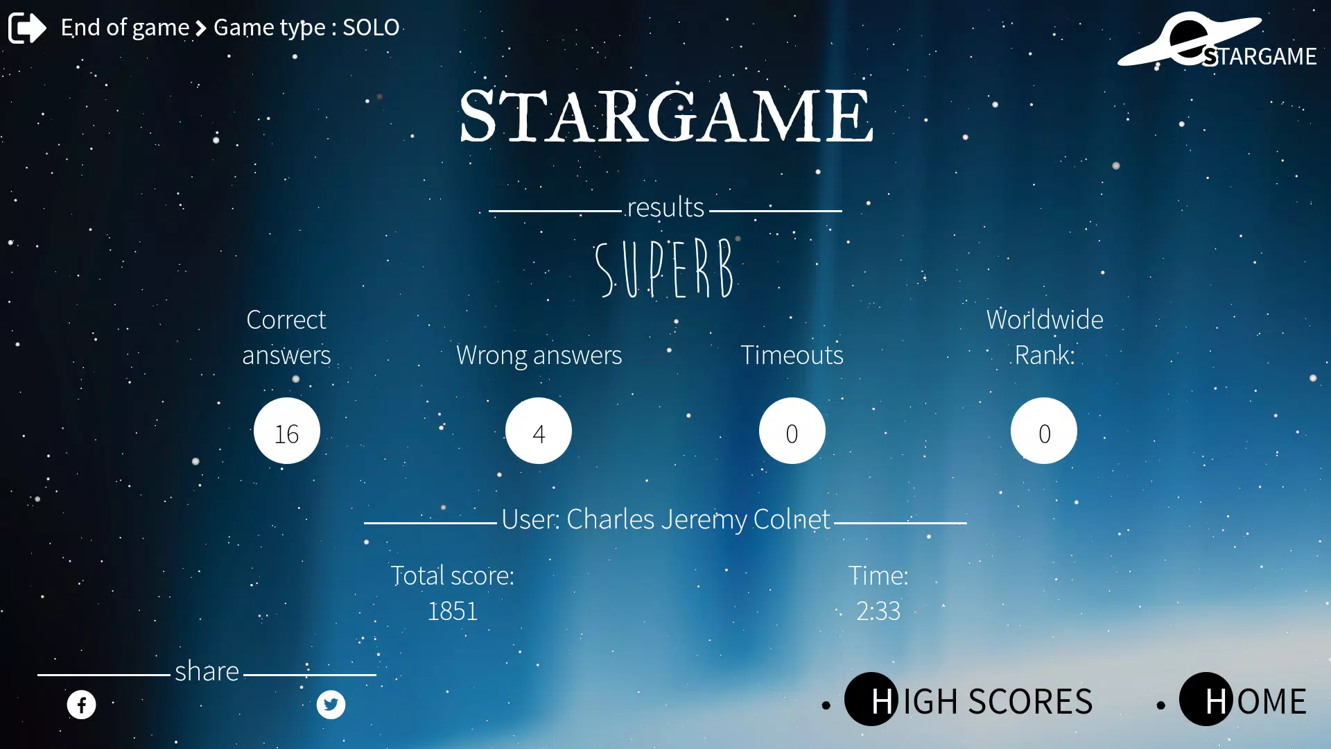 Stargame quiz screenshot 6