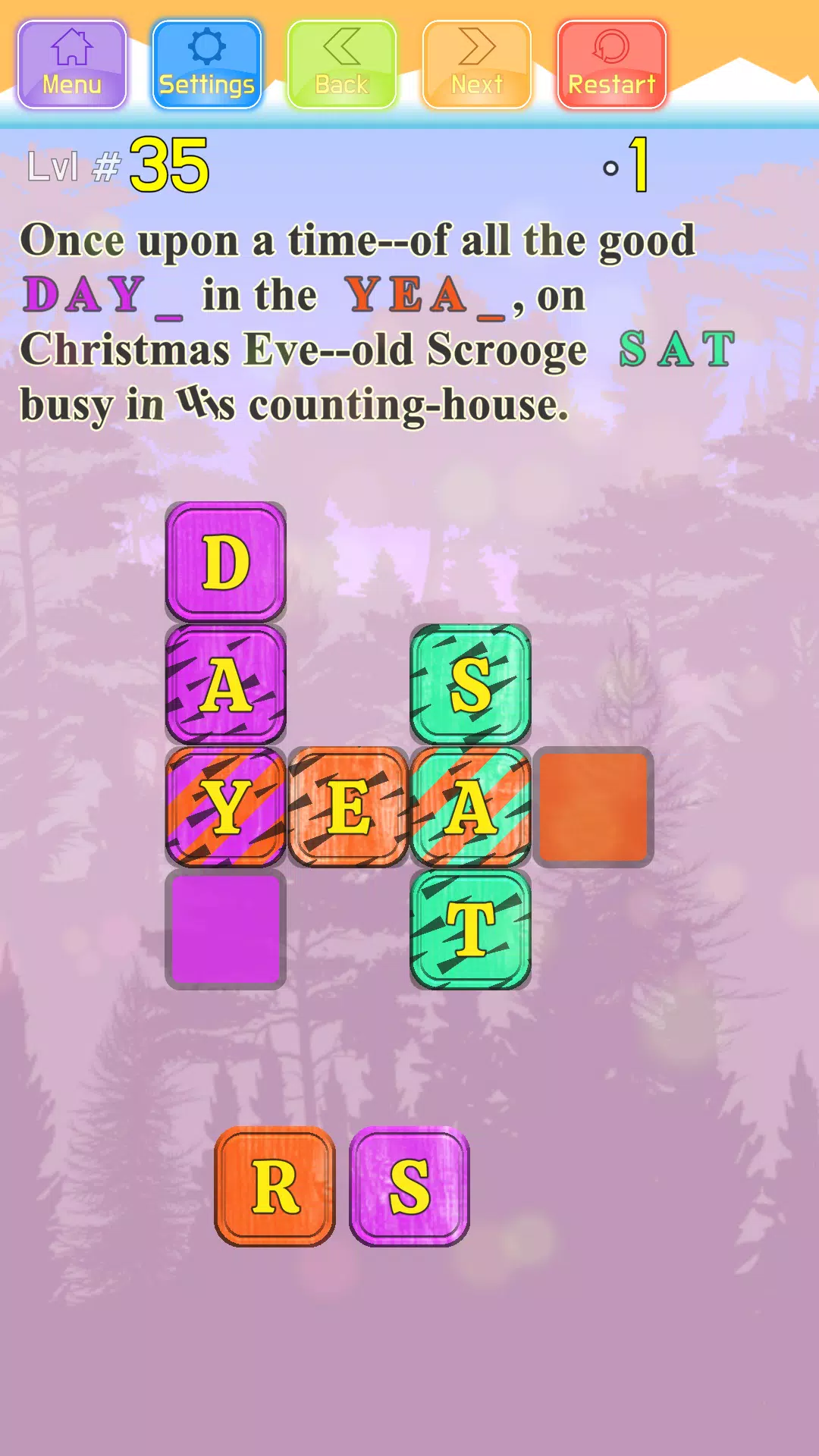 Christmas Carol Crossword screenshot 3