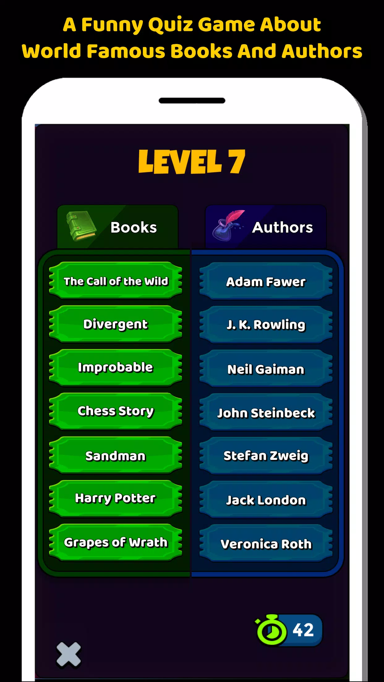 Books And Authors Quiz Game screenshot 3