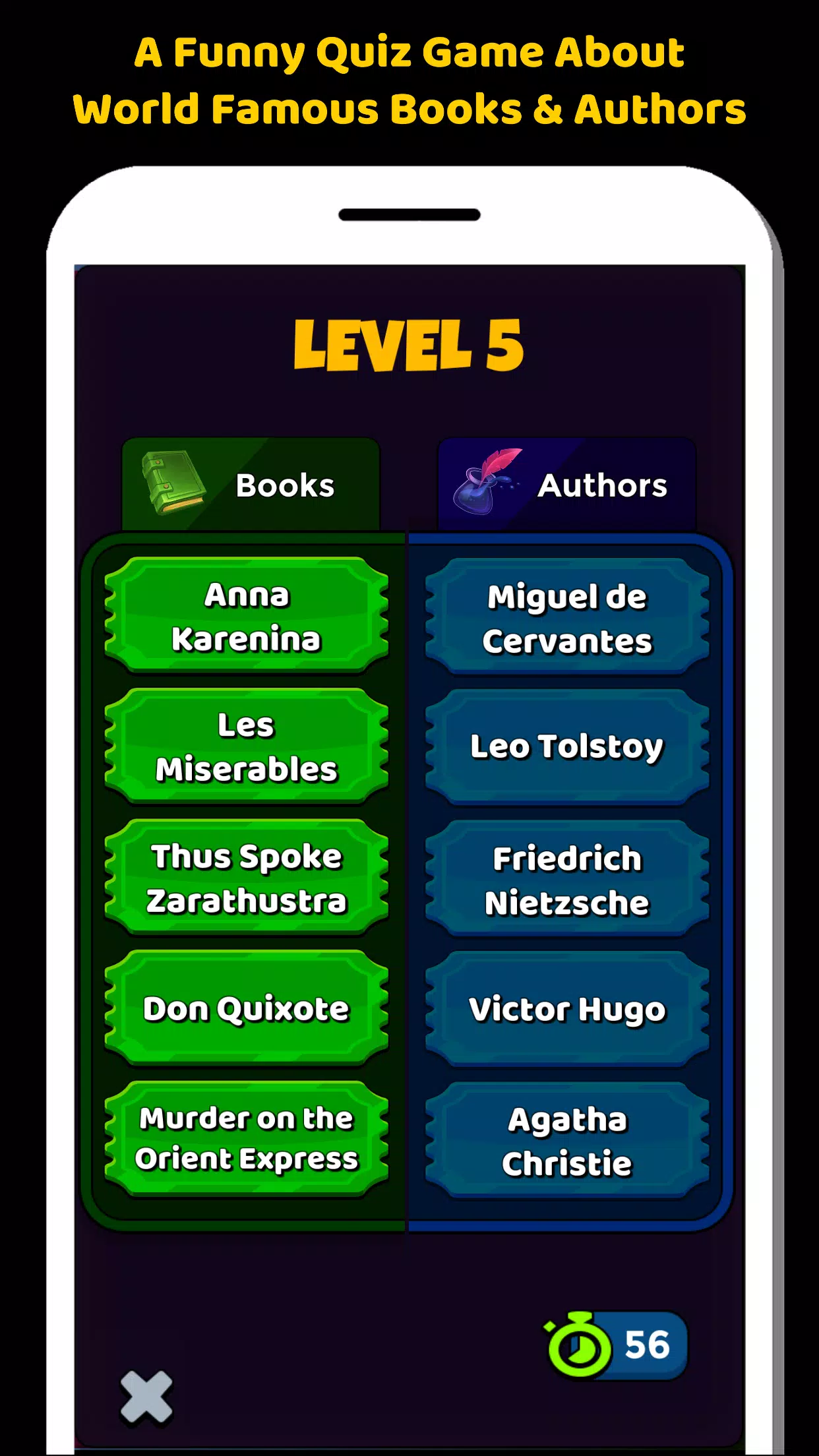 Books And Authors Quiz Game screenshot 1