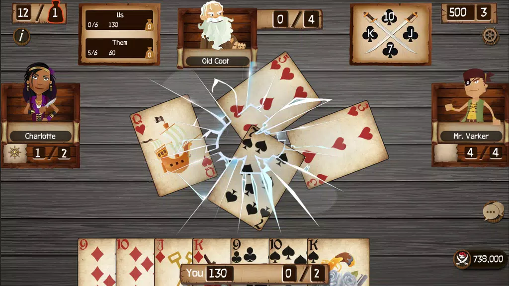 Spades Cutthroat Pirates screenshot 1
