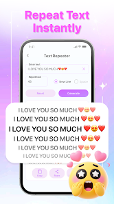 Text Repeater: Emoji & Fonts screenshot 2